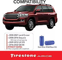 Firestone Airide 4164 Coil-Rite Rear Air Spring Kit — Fits Land Cruiser & Sequoia, 5–35 PSI, 1,000 lb Capacity