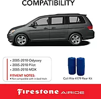 Firestone Airide 4179 Coil-Rite Rear Air Springs Kit — Fits 2005-2010 Odyssey, Pilot, MDX