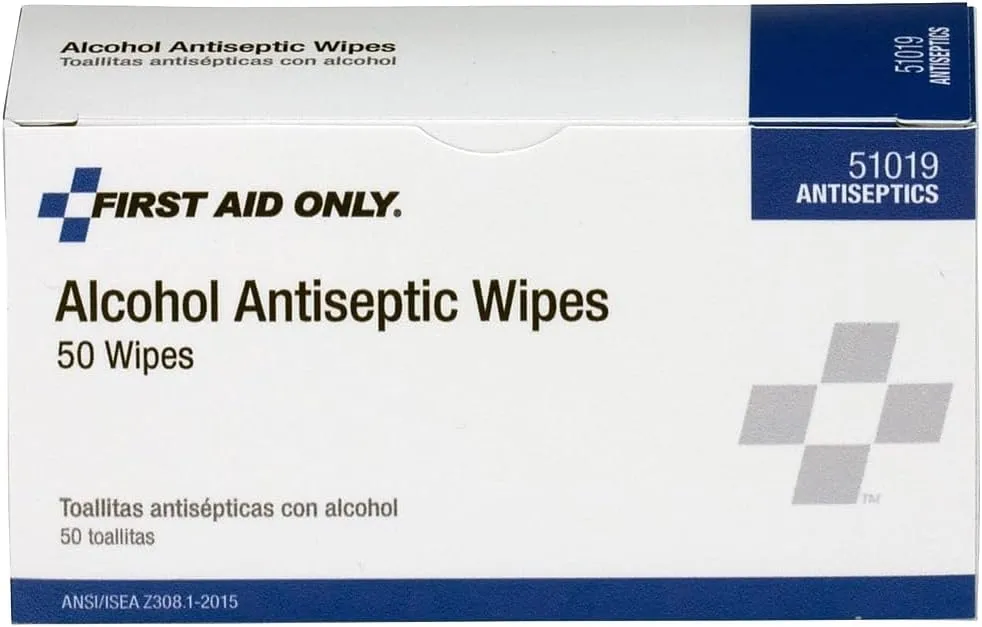 PhysiciansCare 51019 Alcohol Prep Pads, Single Use Packets, 50 Packets/BX