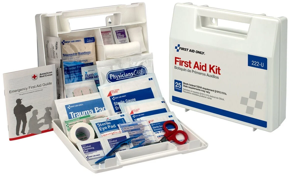 First Aid Only 10 Person First Aid Kit, Plastic Case with Dividers
