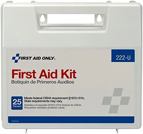 First Aid Only 10 Person First Aid Kit, Plastic Case with Dividers