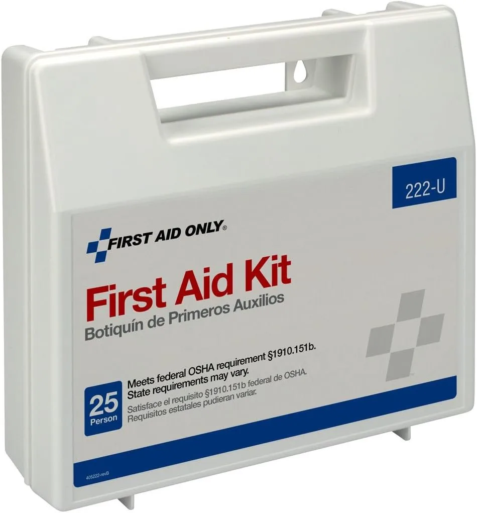 First Aid Only 10 Person First Aid Kit, Plastic Case with Dividers