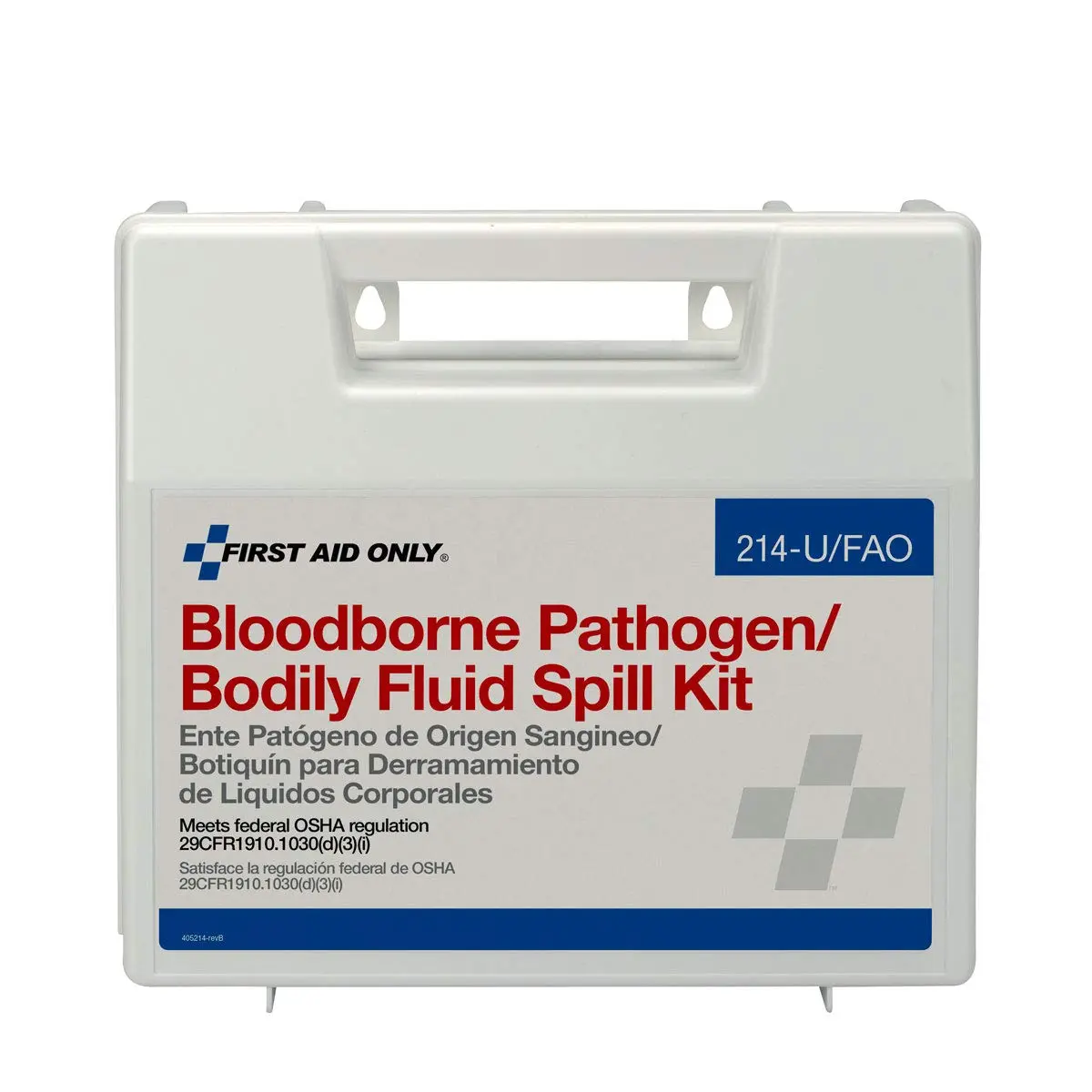 First Aid Only 214-U/FAO Body Fluid Clean Up Kit, 23-Piece Blood Pathogen Clean Up Kit in Plastic Case 23 Pieces Plastic