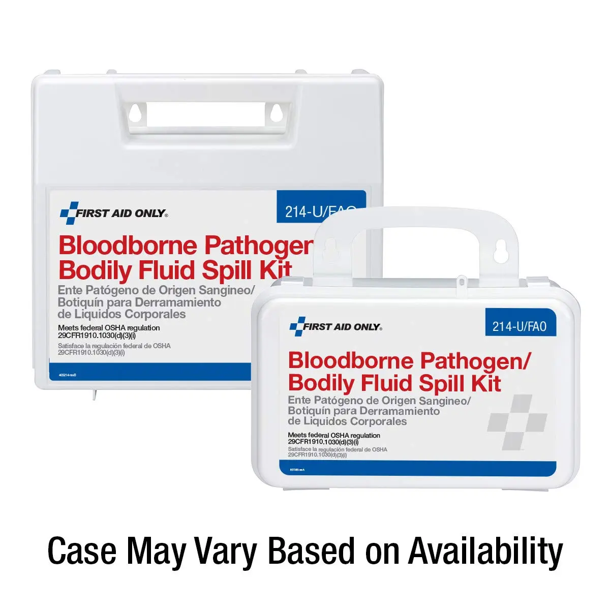 First Aid Only 214-U/FAO Body Fluid Clean Up Kit, 23-Piece Blood Pathogen Clean Up Kit in Plastic Case 23 Pieces Plastic