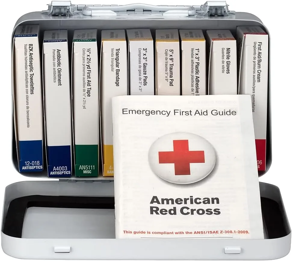First Aid Only 240-AN: 10 Unit First Aid Kit, Metal Case