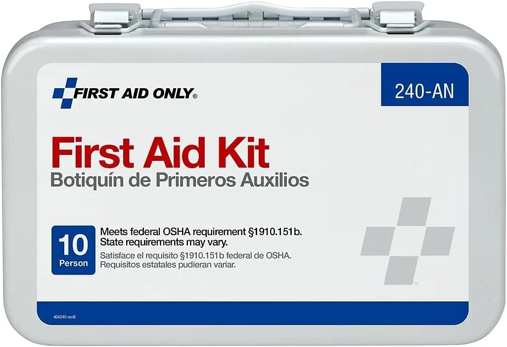 First Aid Only 240-AN: 10 Unit First Aid Kit, Metal Case