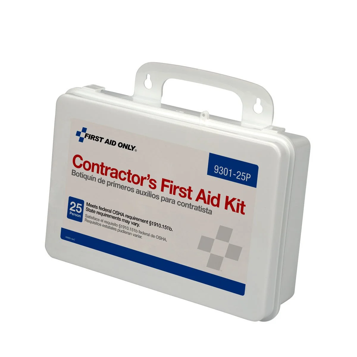 First Aid Only 9301-25P 25-Person Contractor's First Aid Kit for Home Renovation, Job Sites, and Construction Vehicles
