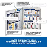 First Aid Only 25 Person Medium SmartCompliance 94 Piece Refill Cabinet Without Medications (90578)