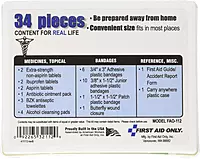 First Aid Only All-Purpose 34 Piece First Aid Kit, Blue/White