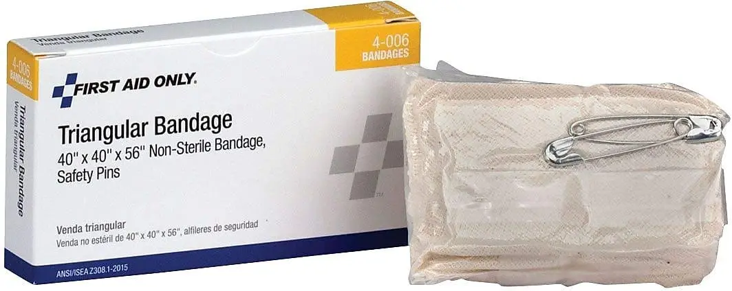 First Aid Only Triangular Sling Bandage, 40in x 40in x 56in, White