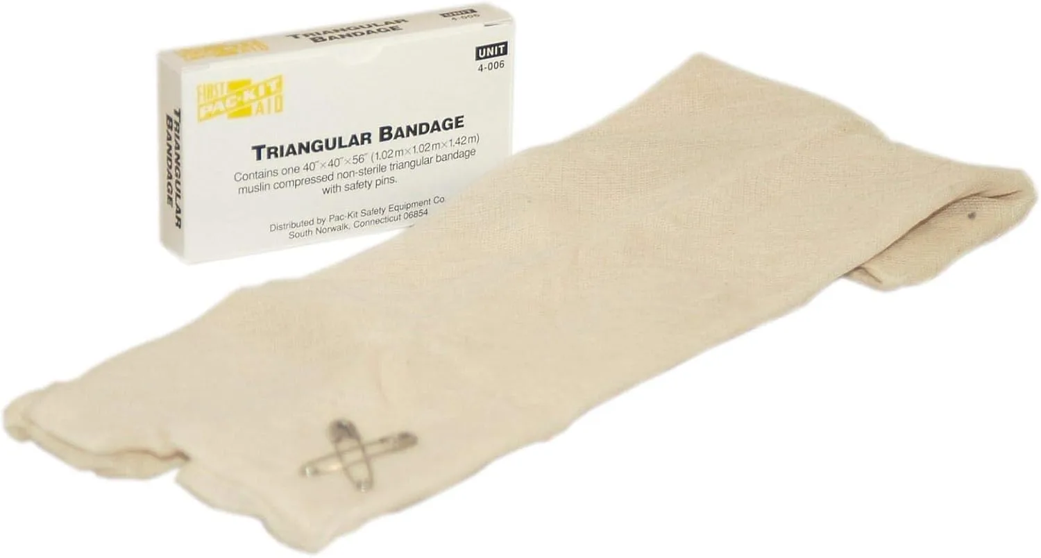 First Aid Only Triangular Sling Bandage, 40in x 40in x 56in, White