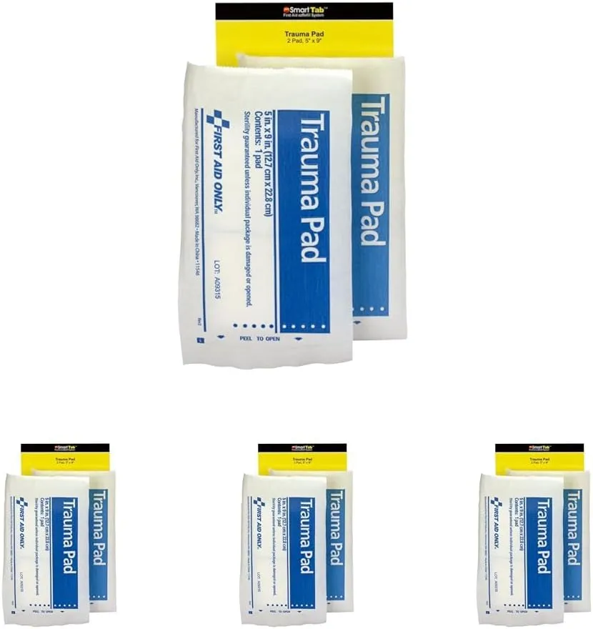 First Aid Only FAE-6024 SmartCompliance Refill 5 x 9 Trauma Pad, 2 Count