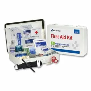 First Aid Only 91347 50-Person ANSI 2021 Class B Metal First Aid Kit, White