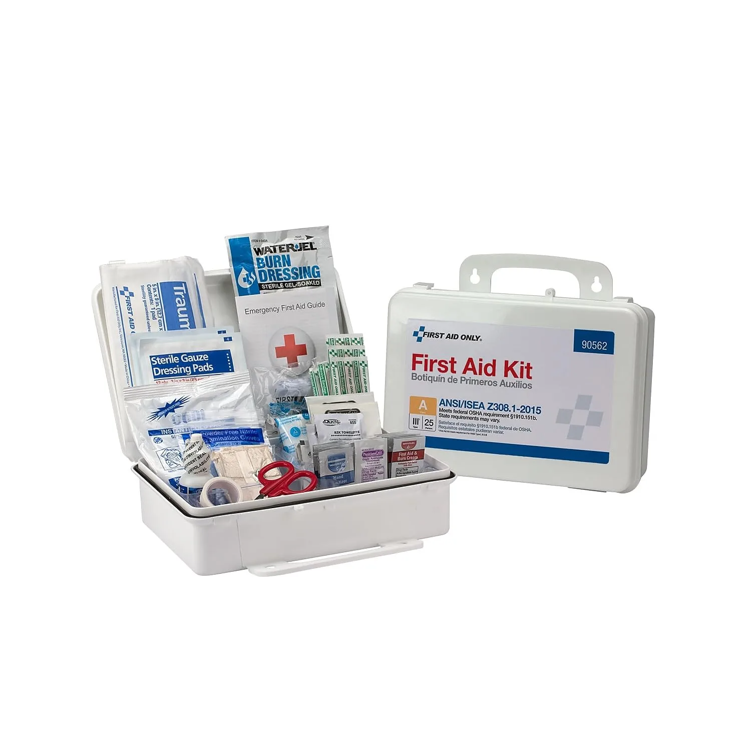 FIRST AID ONLY ANSI A First Aid Kit - Durable Plastic Case