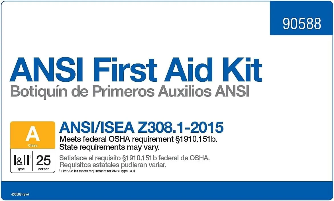 FIRST AID ONLY ANSI A First Aid Kit - Durable Plastic Case