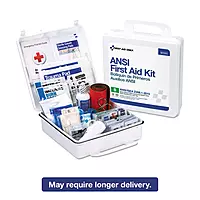 First Aid Only 90566 ANSI B 2015 and OSHA Compliant First Aid Kit, 50-Person Emergency First Aid Kit for Business, Home, Car
