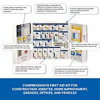 First Aid Only 90580 50-Person SmartCompliance OSHA First Aid Cabinet for Businesses