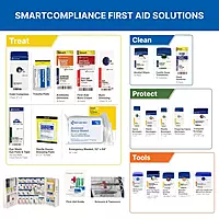 First Aid Only 90580 50-Person SmartCompliance OSHA First Aid Cabinet for Businesses