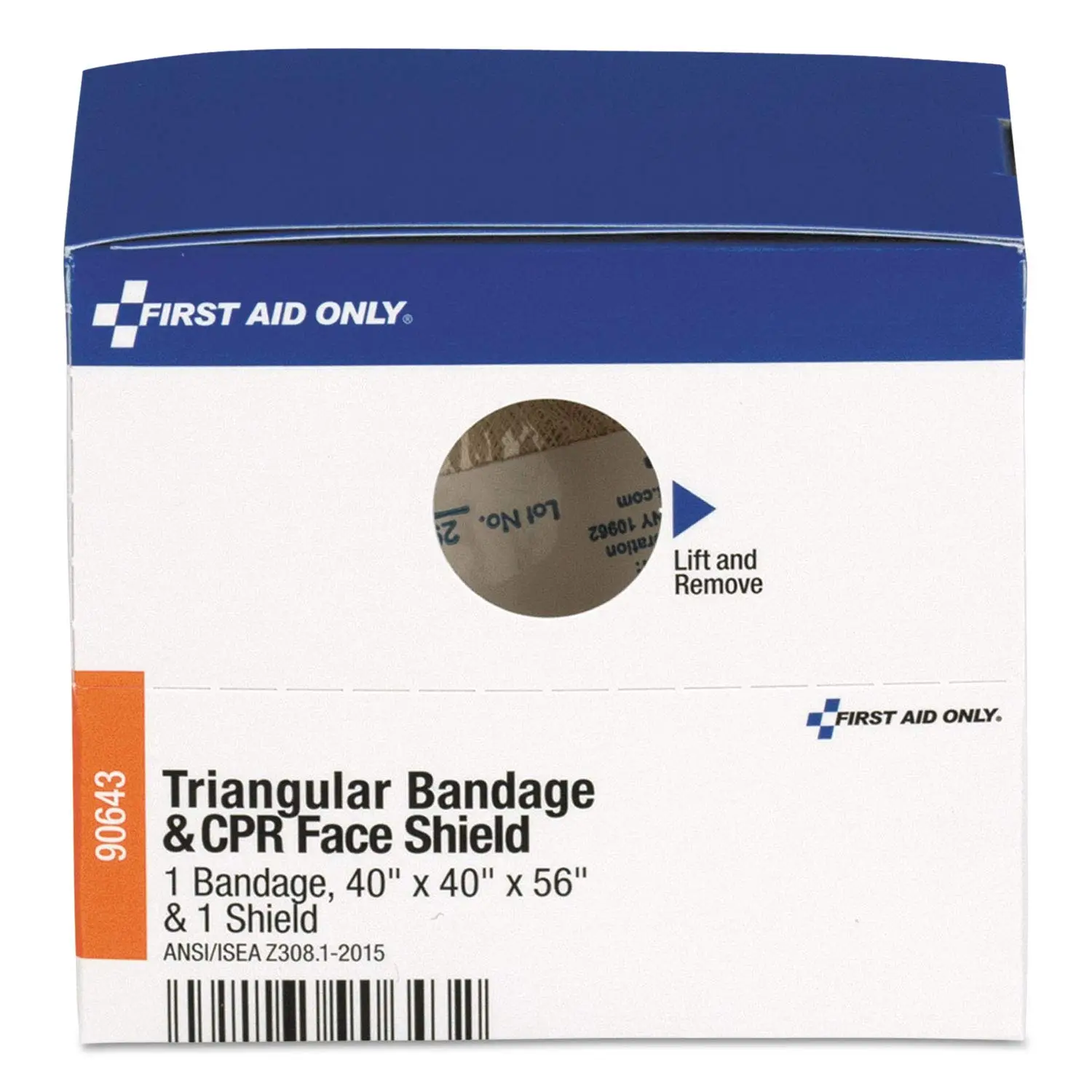 First Aid Only 90643 SmartCompliance Refill CPR Mask and Muslin Triangular Bandage per/box