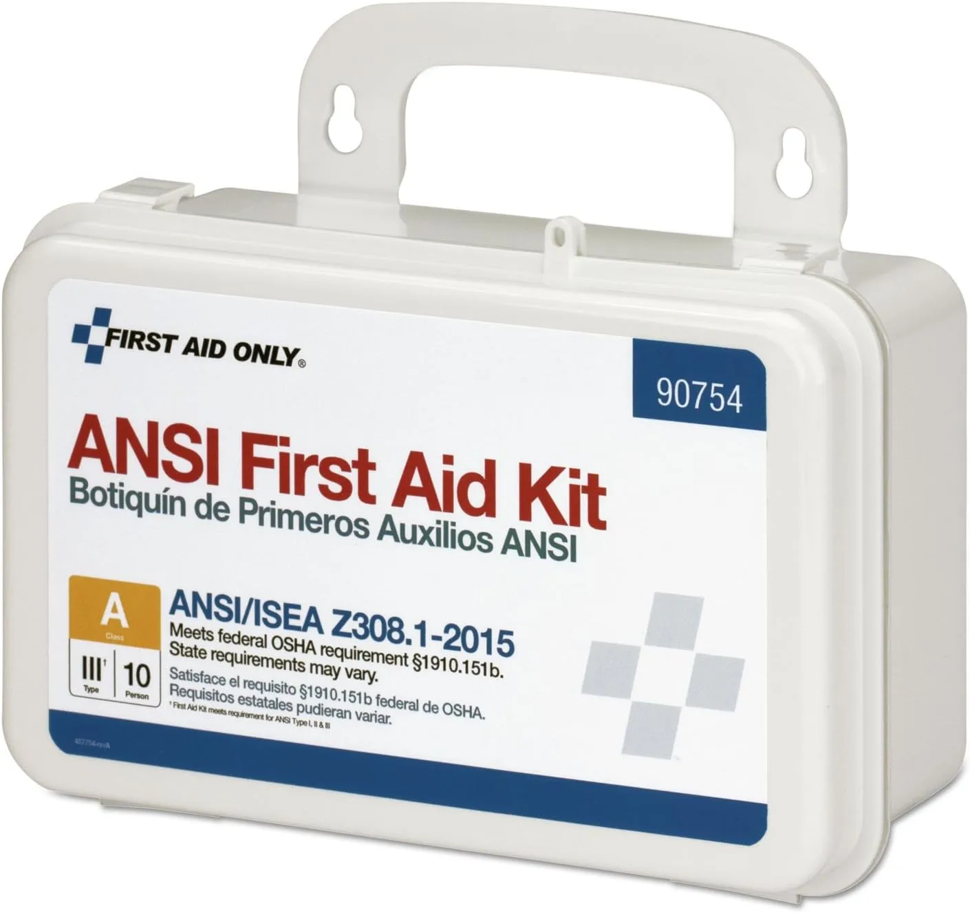 FIRST AID ONLY ANSI A First Aid Kit - Durable Plastic Case