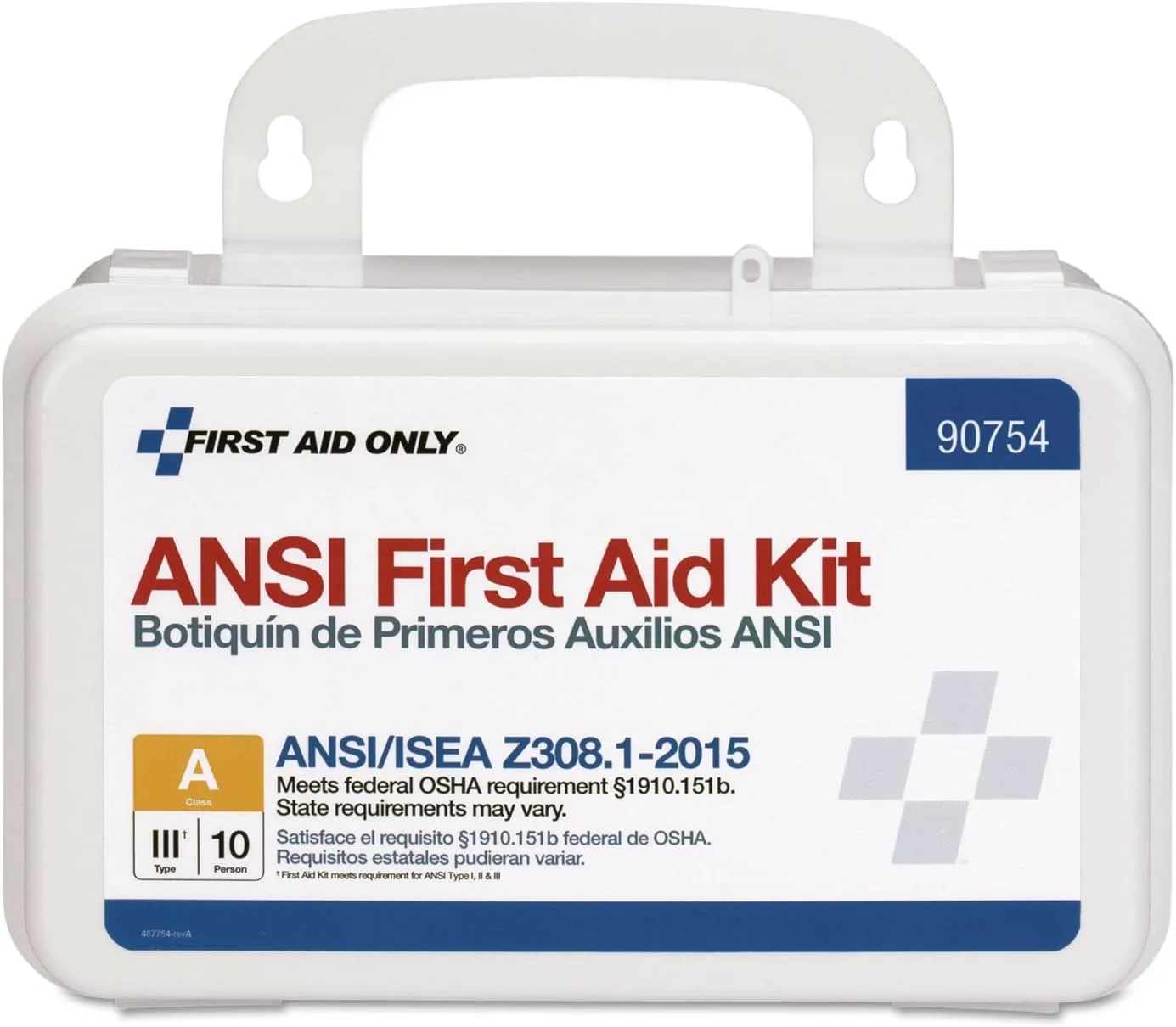 FIRST AID ONLY ANSI A First Aid Kit - Durable Plastic Case