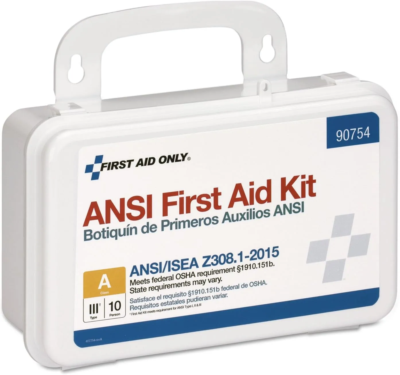 FIRST AID ONLY ANSI A First Aid Kit - Durable Plastic Case