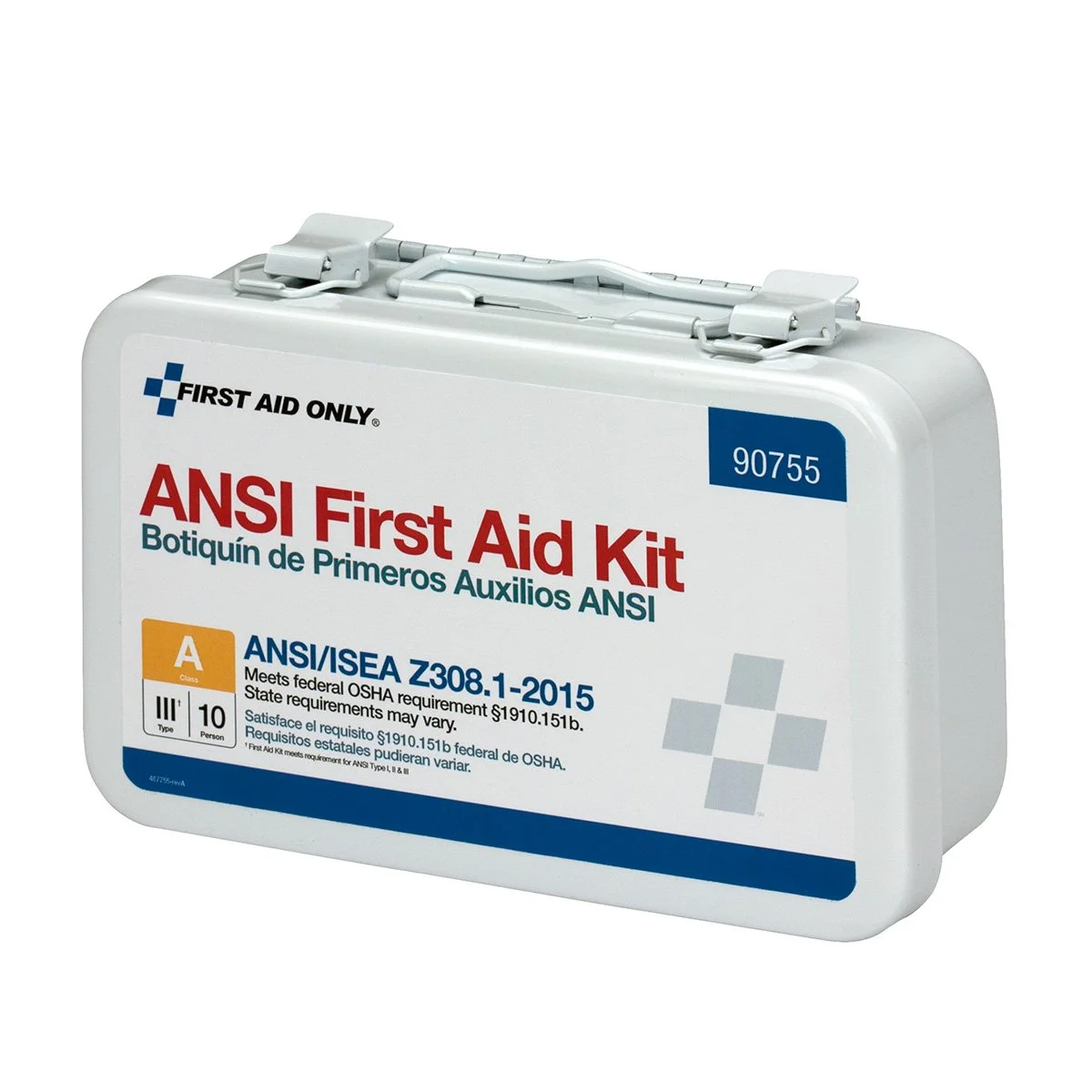 First Aid Only 90755 ANSI A 2015 and OSHA Compliant First Aid Kit, 10-Person Emergency First Aid Kit for Business, Home, Car