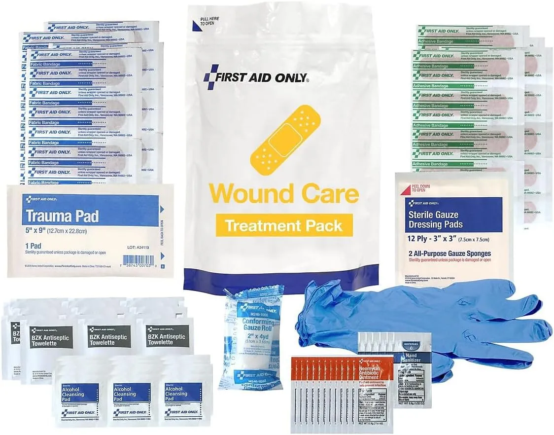 First Aid Only 91164 Wound Care Treatment Pack Refill, White