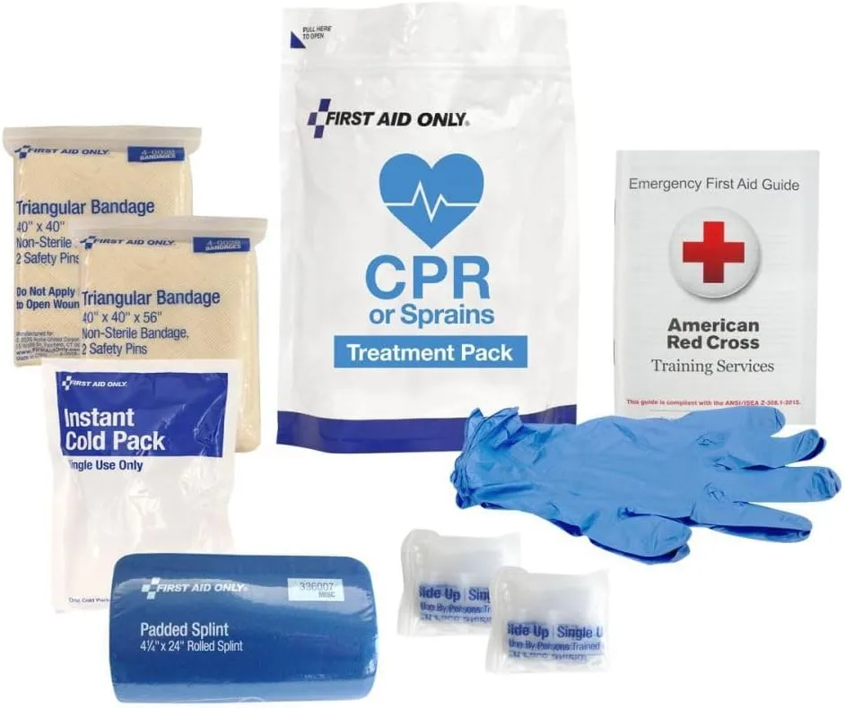 First Aid Only 91165: CPR & Sprains Treatment Pack