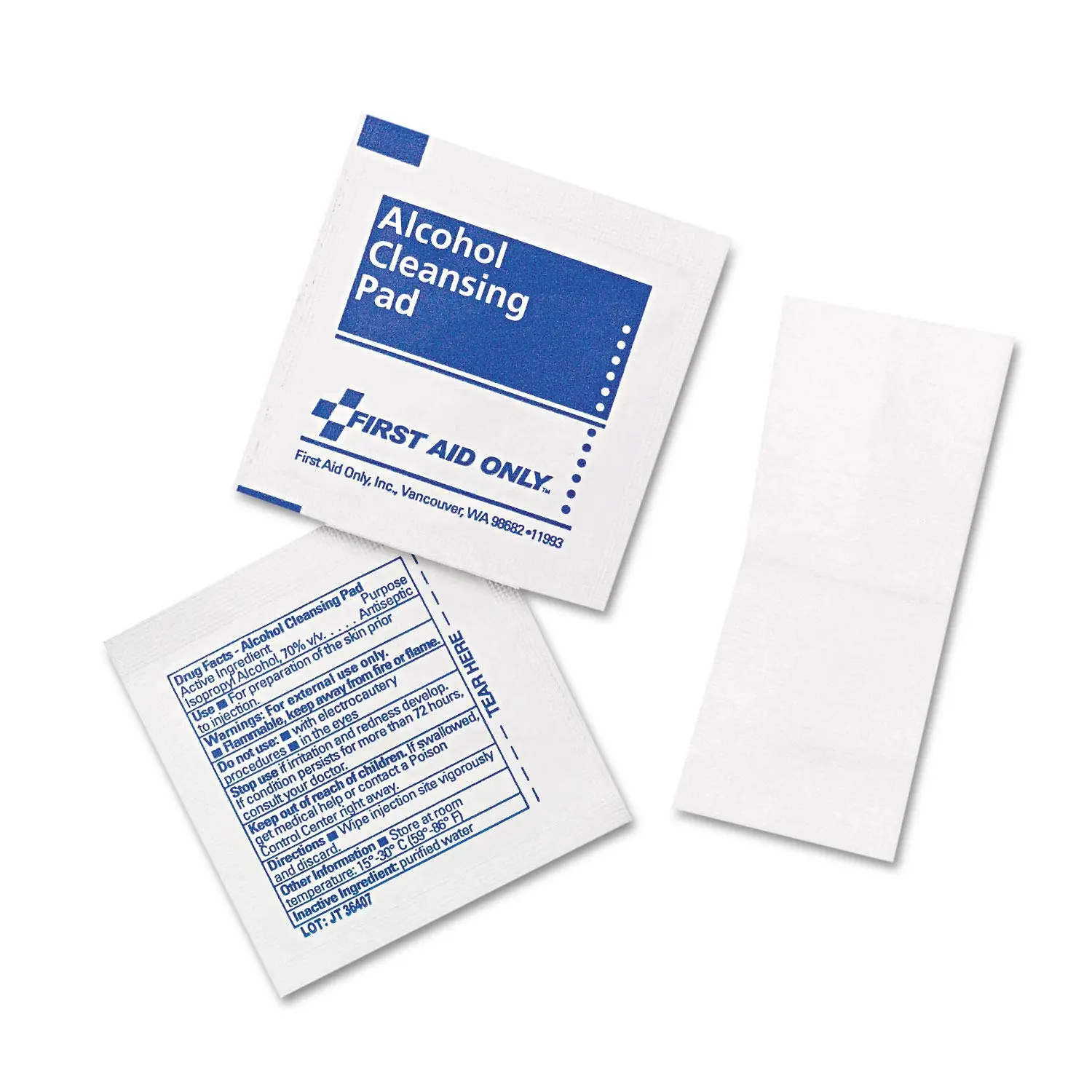 First Aid Only FAE-4001 Alcohol Cleansing Pads, 20 Count Skin Cleaning Wipe