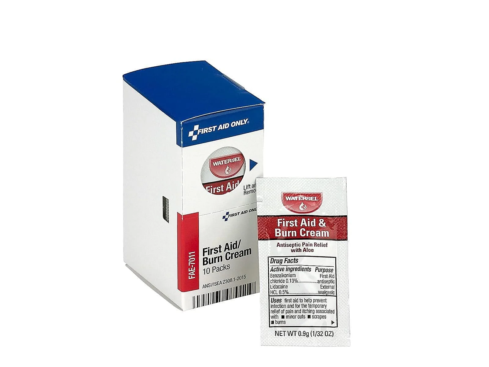 First Aid Only SmartCompliance Burn Cream Packets, 10 Count (FAE-7011)