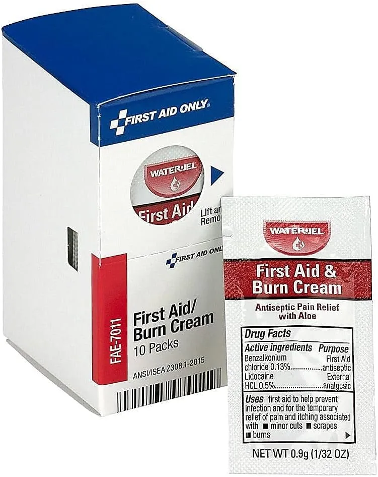 First Aid Only SmartCompliance Burn Cream Packets, 10 Count (FAE-7011)