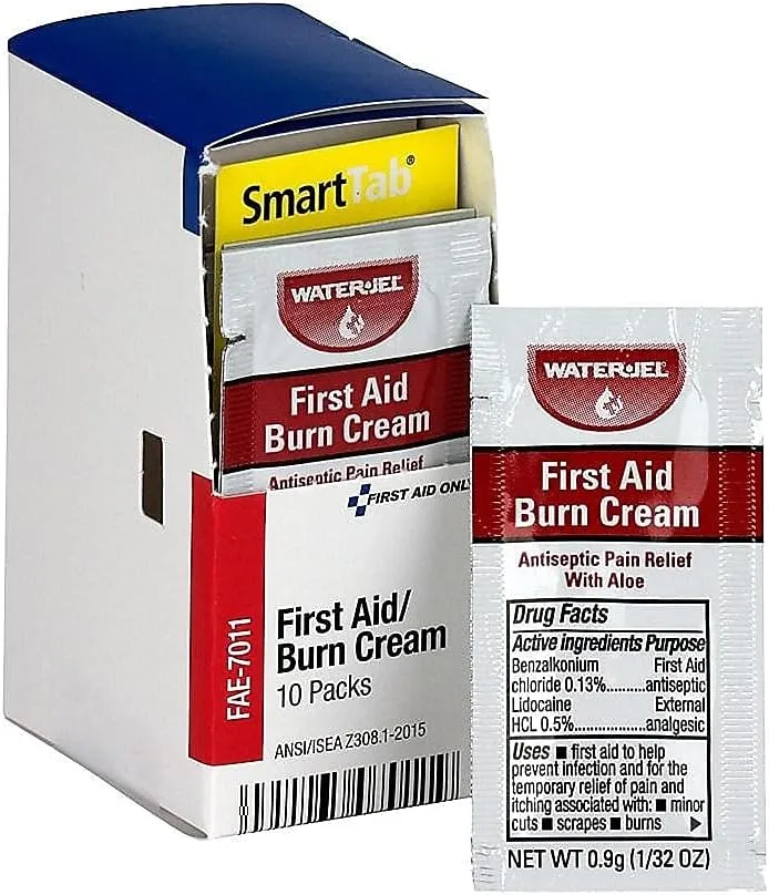 First Aid Only SmartCompliance Burn Cream Packets, 10 Count (FAE-7011)