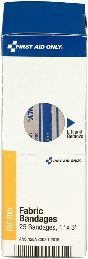 First Aid Only - FAE3004 Plastic Bandages, 3/4x3, 25 Count