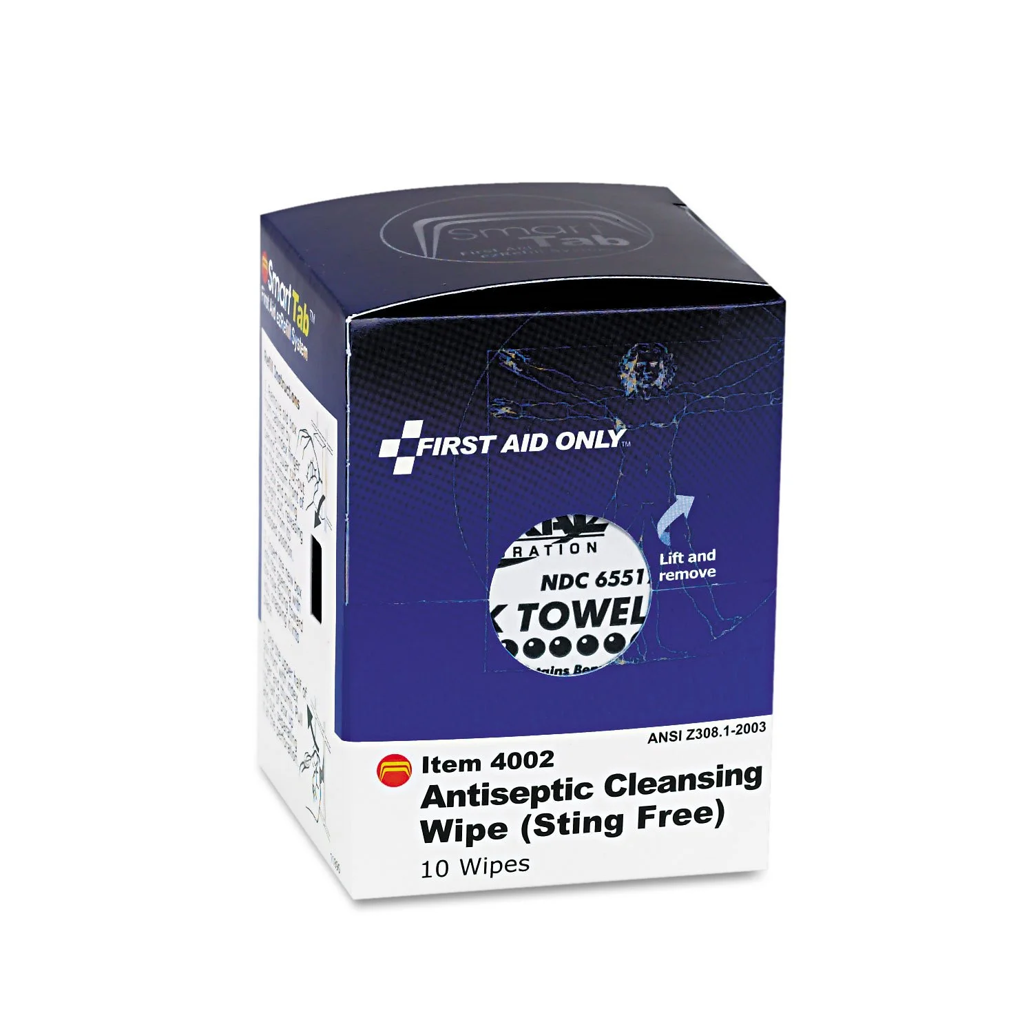 First Aid Only - FAE-4002 Sting Free Antiseptic Cleansing Wipes, 10 Count Skin Cleaning Wipe
