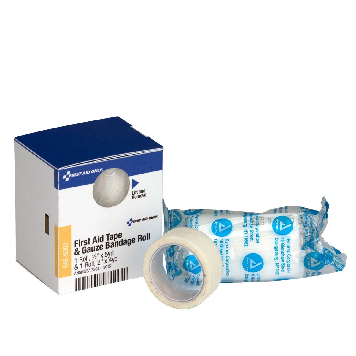 First Aid Only FAE-6003: 1/2" x 5 yd Tape & 2" x 4 yd Conforming Gauze Refill