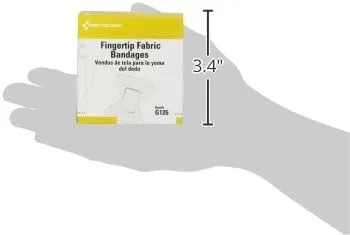 First Aid Only - G126 Fingertip Fabric Bandage, 40 Count 1-1/2 Inch X 3 in