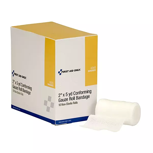 First Aid Only H245: 2" X 4 Yd. Conforming Gauze Non-Sterile, 10/Box 10-Count Box