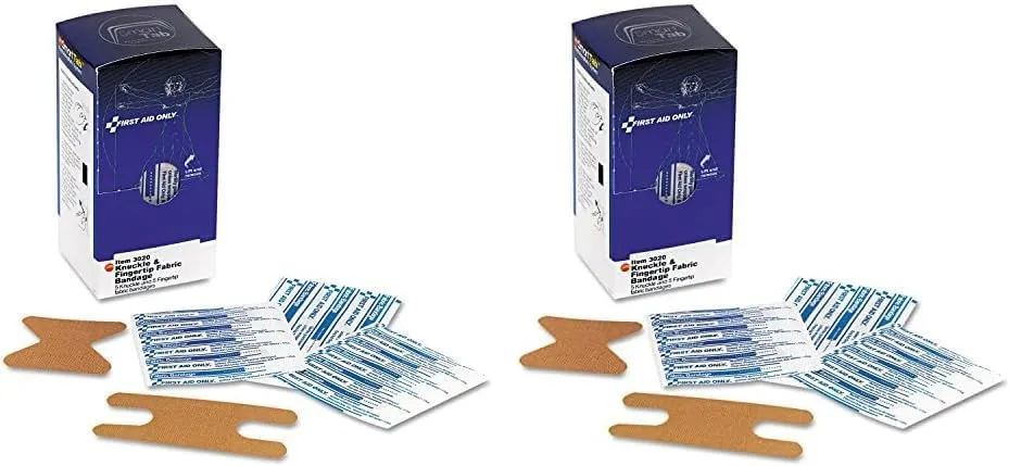 First Aid Only Knuckle & Fingertip Fabric Bandages, Sterilized - 10 Count (5 Knuckle, 5 Fingertip)