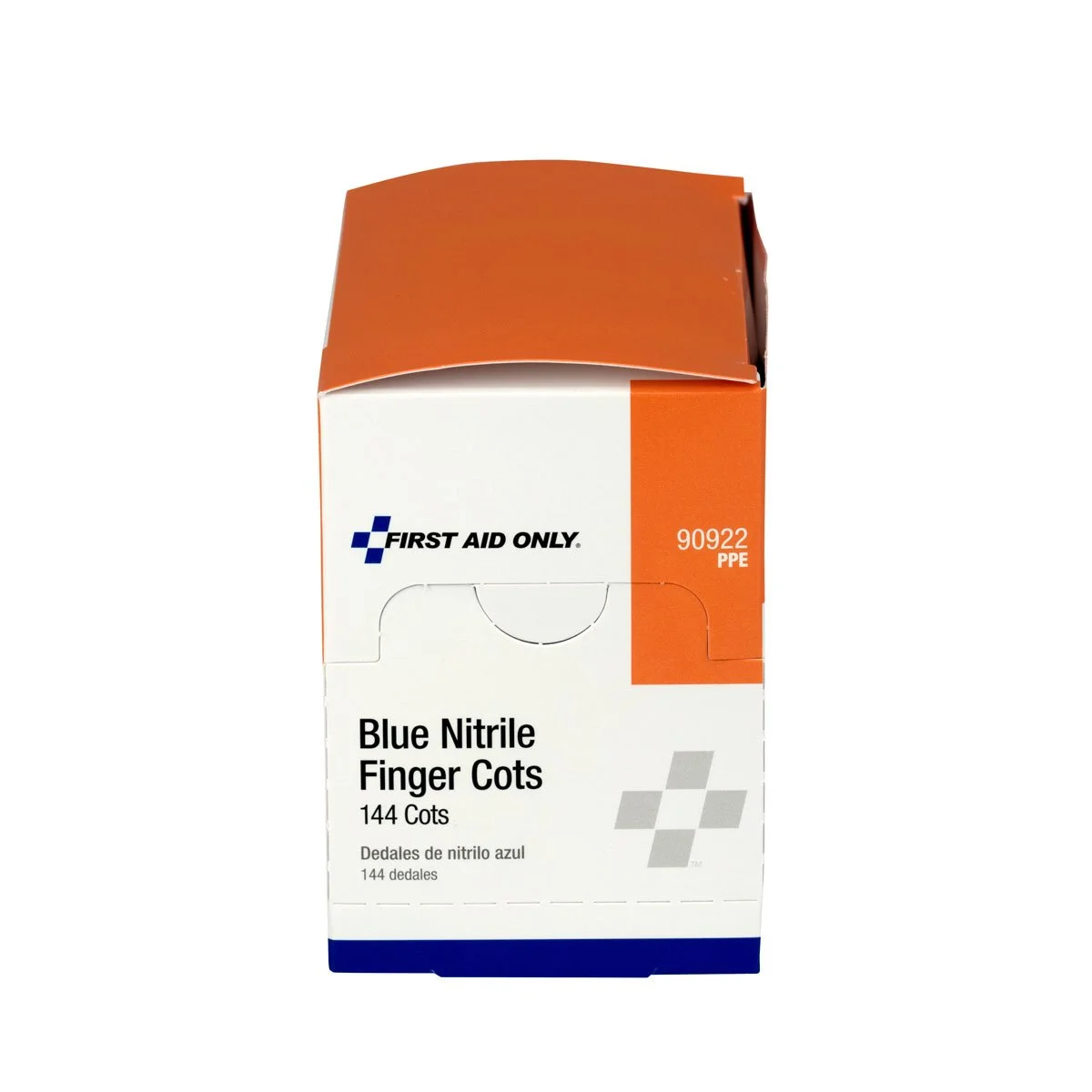 First Aid Only 90922 Blue Nitrile Finger Cots, Disposable Rubber Finger Protectors for Offices, Kitchens, Home, and More