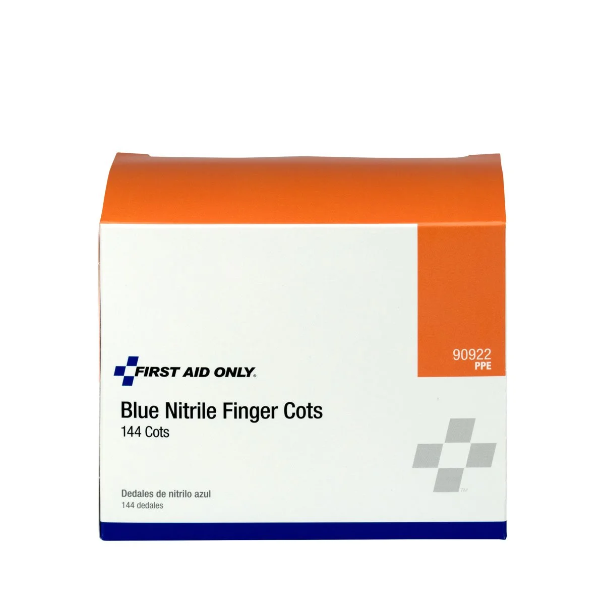 First Aid Only 90922 Blue Nitrile Finger Cots, Disposable Rubber Finger Protectors for Offices, Kitchens, Home, and More