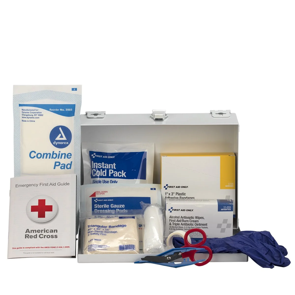 Pac-Kit 6086 159 Piece #25 ANSI Steel Case Contractor's First Aid Kit