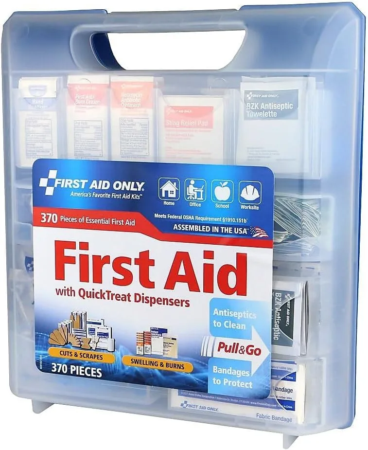 First Aid Only 91407: Quicktreat Dispenser Plastic First Aid Kit, 370 Pc