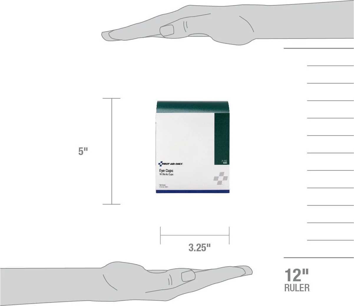 First Aid Only - 7-110 Sterile Eye Cups, 10 Per Box
