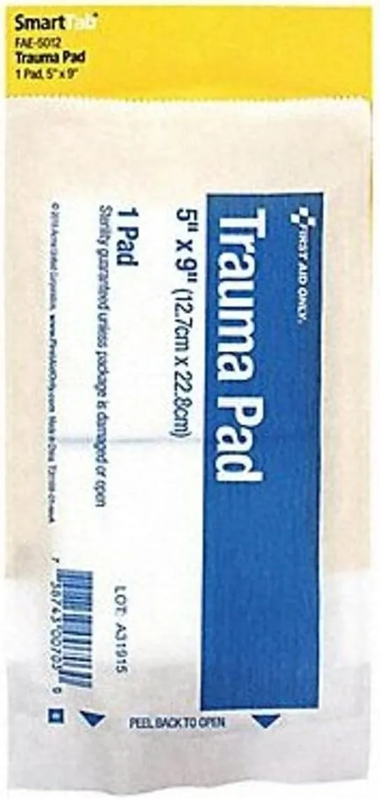 First Aid Only Trauma Pad, 5in x 9in