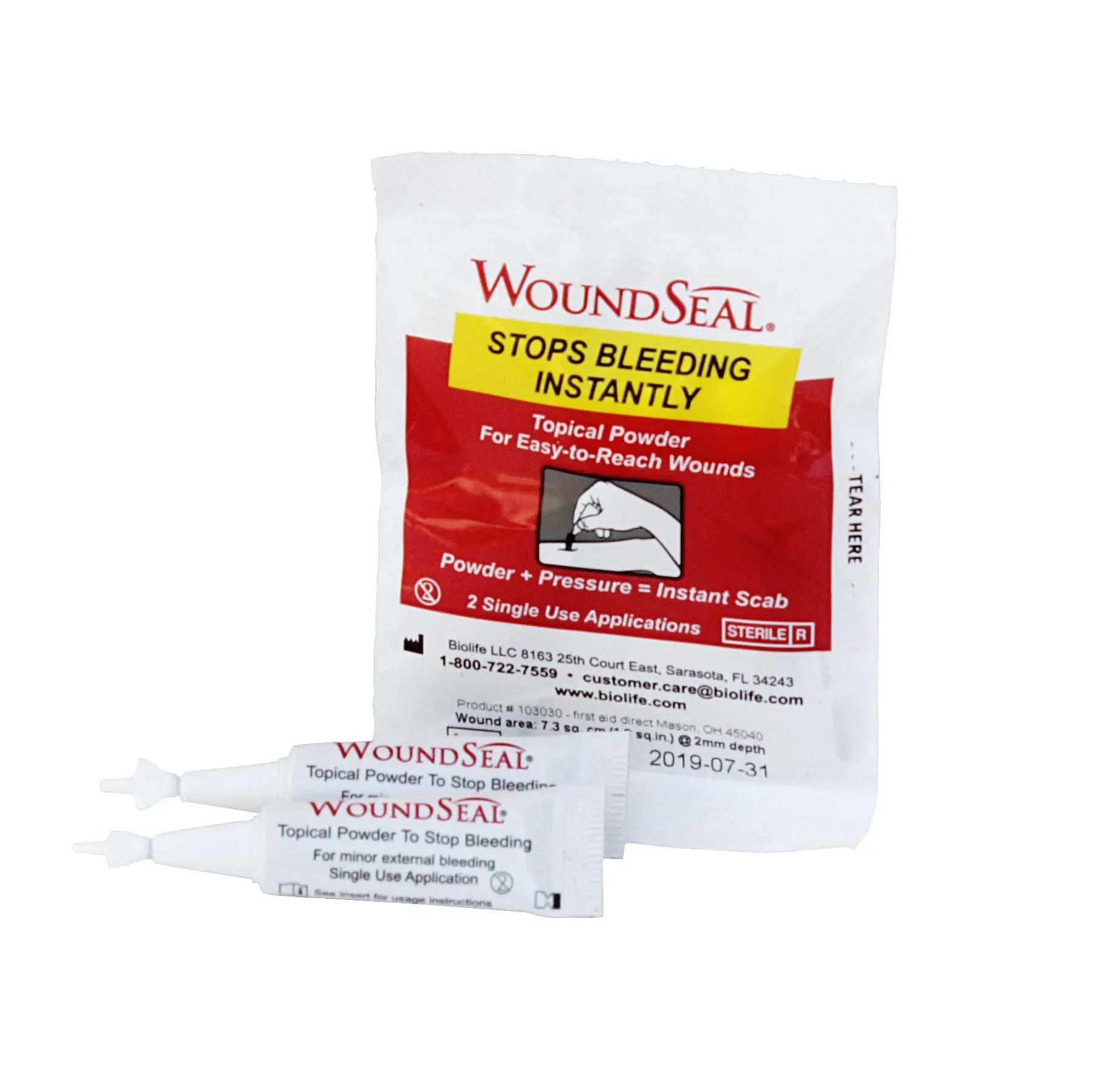 First Aid Only WoundSeal Powder Pour Refill For SmartCompliance Cabinets, Pack Of 2
