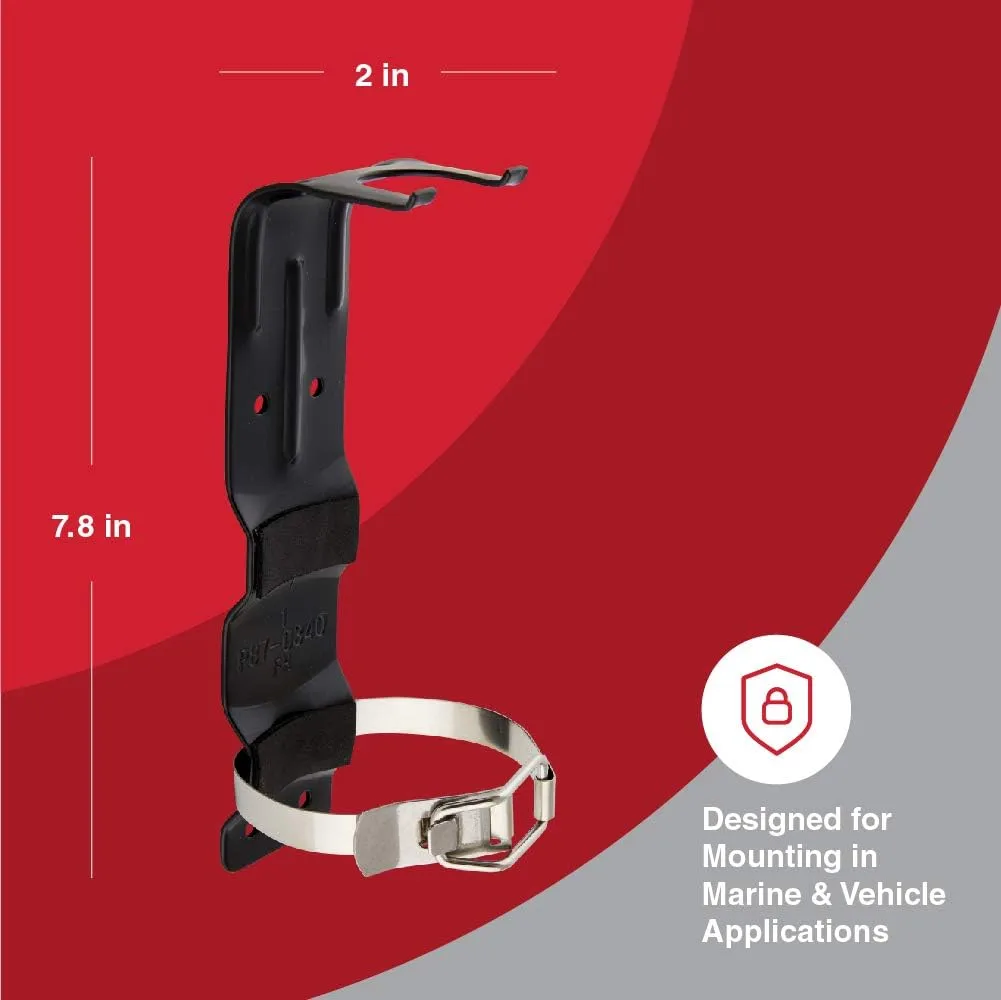 FIRST ALERT BRACKET2 Replacement Fire Extinguisher Bracket - Black