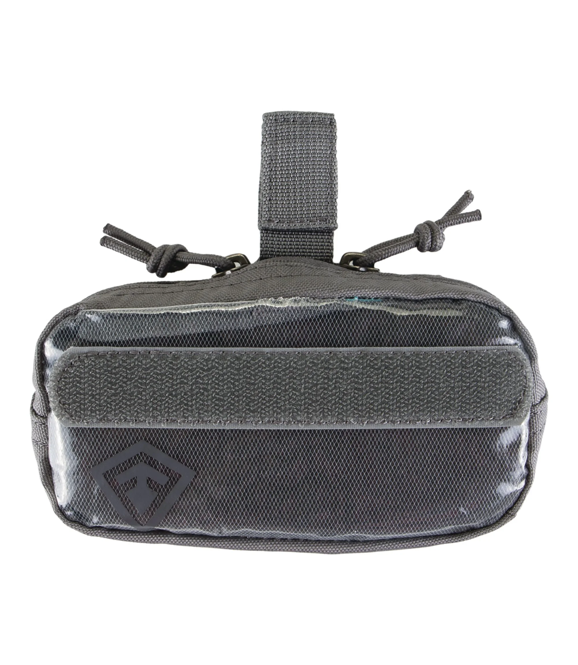 FIRST TACTICAL Hook & Loop Velcro Pouch with Clear Micro-Mesh Face