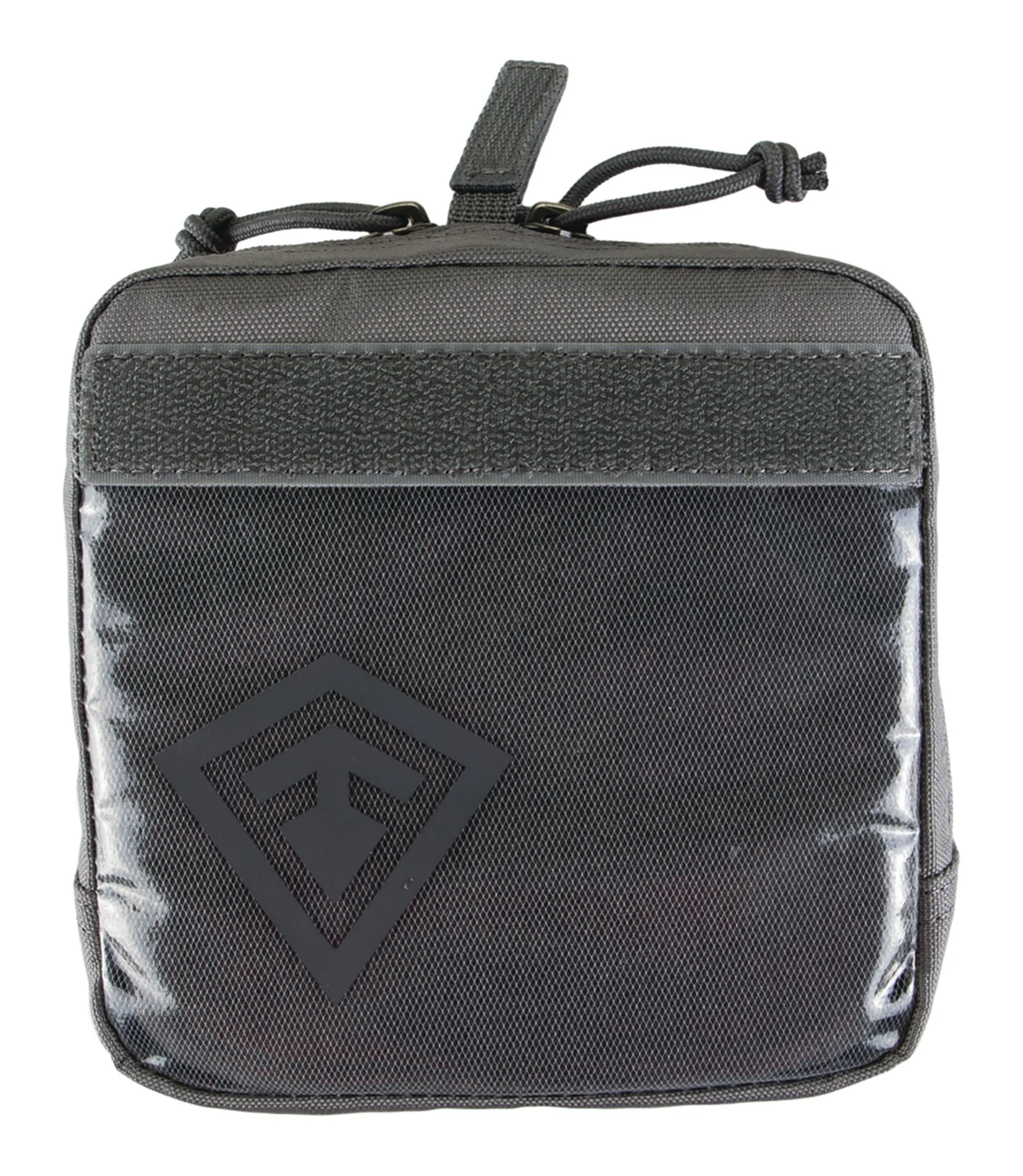 FIRST TACTICAL Hook & Loop Velcro Pouch with Clear Micro-Mesh Face