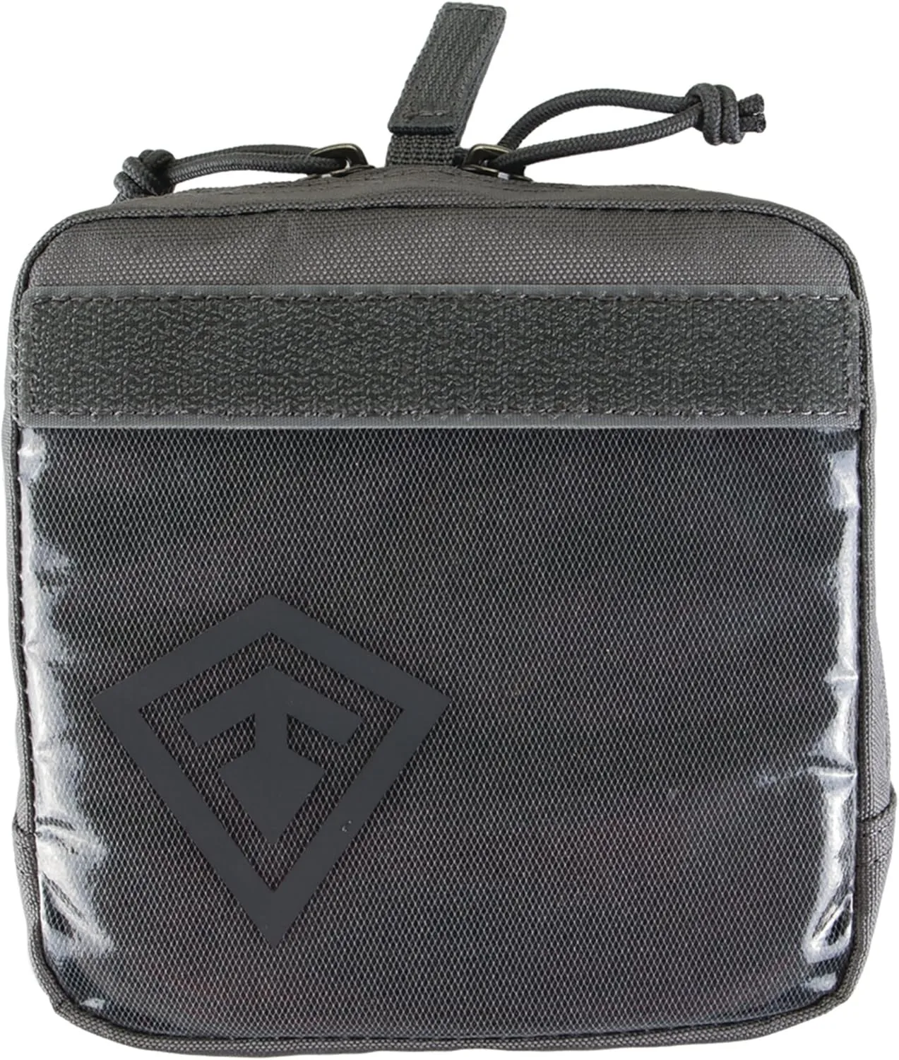 FIRST TACTICAL Hook & Loop Velcro Pouch with Clear Micro-Mesh Face